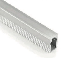 سكة بروفايل ألمنيوم سلفر عرض 0.78 ارتفاع 0.78 بدون شفة