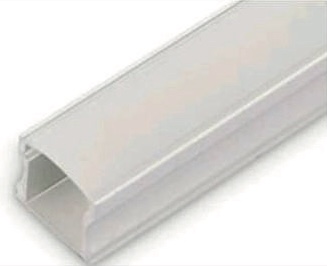 سكة بروفايل ألمنيوم سلفر عرض 1.7 ارتفاع 1.44 بدون شفة