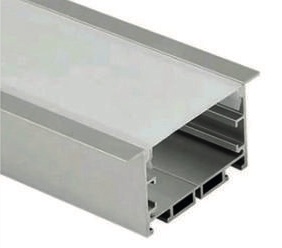 سكة بروفايل ألمنيوم سلفر فتحة 5 ارتفاع 3.2 مع شفة