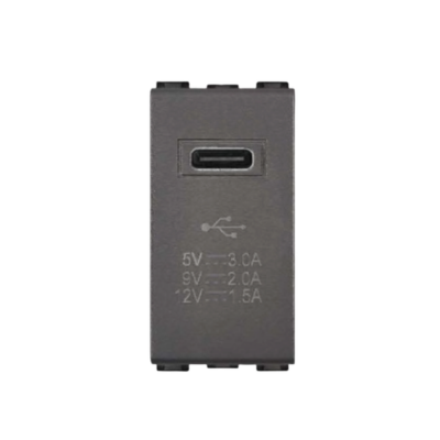 بريز شاحن Type C مفرد ليزر رمادي فيراني